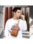 Erkek Göğüs Çantası Trend Moda Messenger Çanta Pu Deri Çok Fonksiyonlu Su Geçirmez Açık Omuz Çantası (Yurt Dışından) 2