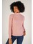 Kadın Pembe Saç Örgülü Balıkçı Yaka Yün Kazak TRIST-6148 1