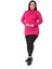 Büyük Beden Yarım Balıkçı Uzun Kollu Viskon Fuşya Body 2