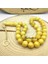 Damla Kehribar 33’lük Gümüş Püsküllü Tesbih – Küre Kesim – Sarı – 15.5 mm 3