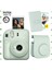 Instax Mini 12 Yeşil Fotoğraf Makinesi-20'li Film-Laporta Albüm ve Deri Kılıf Seti 1