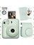 Instax Mini 12 Yeşil Fotoğraf Makinesi-10'lu Film-Laporta Albüm ve Deri Kılıf Seti 1