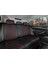 Fresh Start volvo 960 Uyumlu Yarı Deri Oto Koltuk Kılıfı Ön Arka Takım Siyah Kırmızı 2