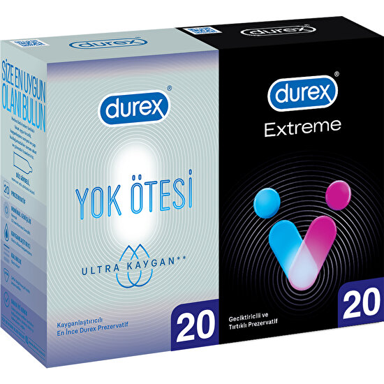 Durex Yok Ötesi Prezervatif 20'li + Extreme Prezervatif 20'li