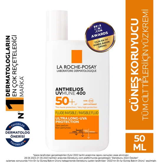 La Roche Posay Anthelios Uvmune 400 Spf 50+ Invisible Fluid 50 ml