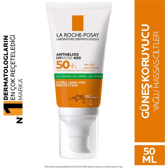 La Roche Posay La Roche-Posay Anthelios Uvmune Oil Control Spf 50+ Yağlı Ciltler Için Yüz Güneş Kremi