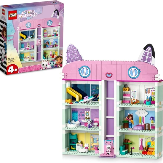 LEGO® Gabby#s Dollhouse 10788 - 4 Yaş ve Üzeri Çocuklar Için Orijinal Detaylarla Dolu 8 Odalı Bir Ev Içeren Yaratıcı Oyuncak Yapım Seti (498 Parça)