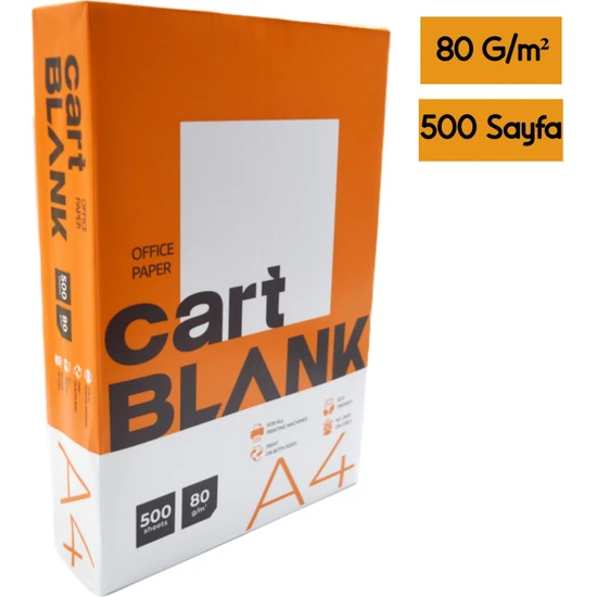 Cart Blank A4 Fotokopi Kağıdı 80 G/m² 500'lü Paket