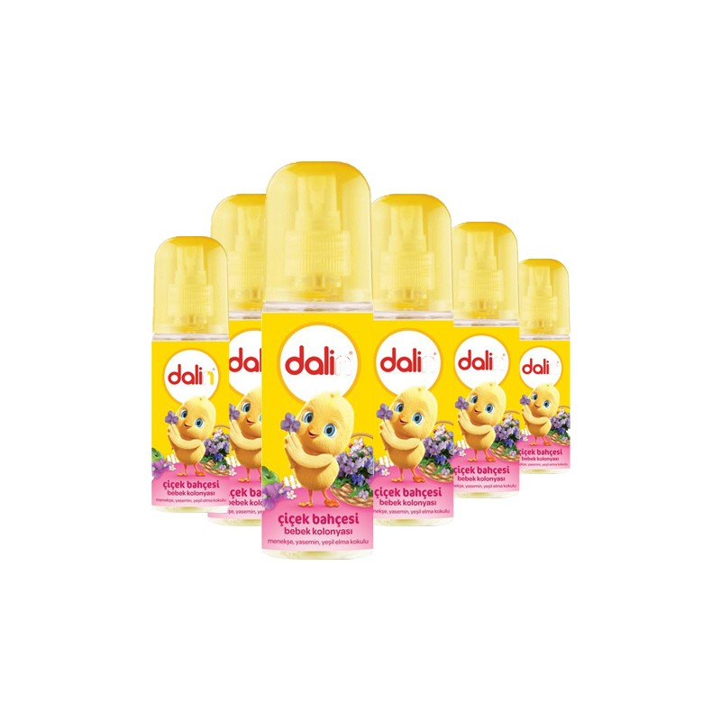 Dalin Bebek Kolonyası Çiçek Bahçesi Doğal İçerikli 100 ml 6 Adet Hassas Ciltler İçin