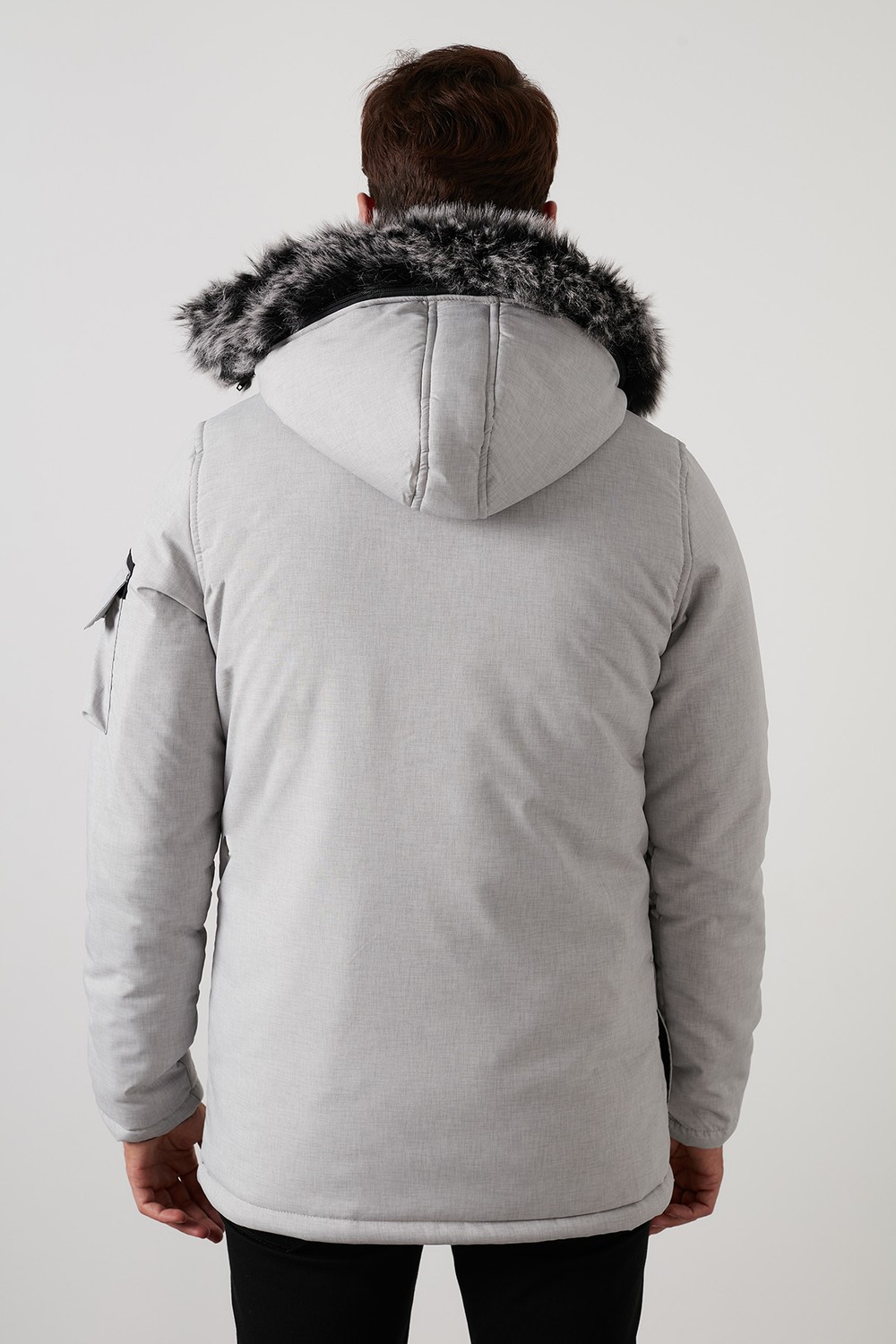 Buratti Peluş Astarlı Suya ve Rüzgara Dayanıklı Soğuk Geçirmez Slim Fit Mont Erkek MONT 5711051 görsel 5