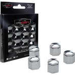 Otocraft 17 mm Krom Bijon Kapağı 20 Adet Kolay Montaj için Uygun ABS Malzeme