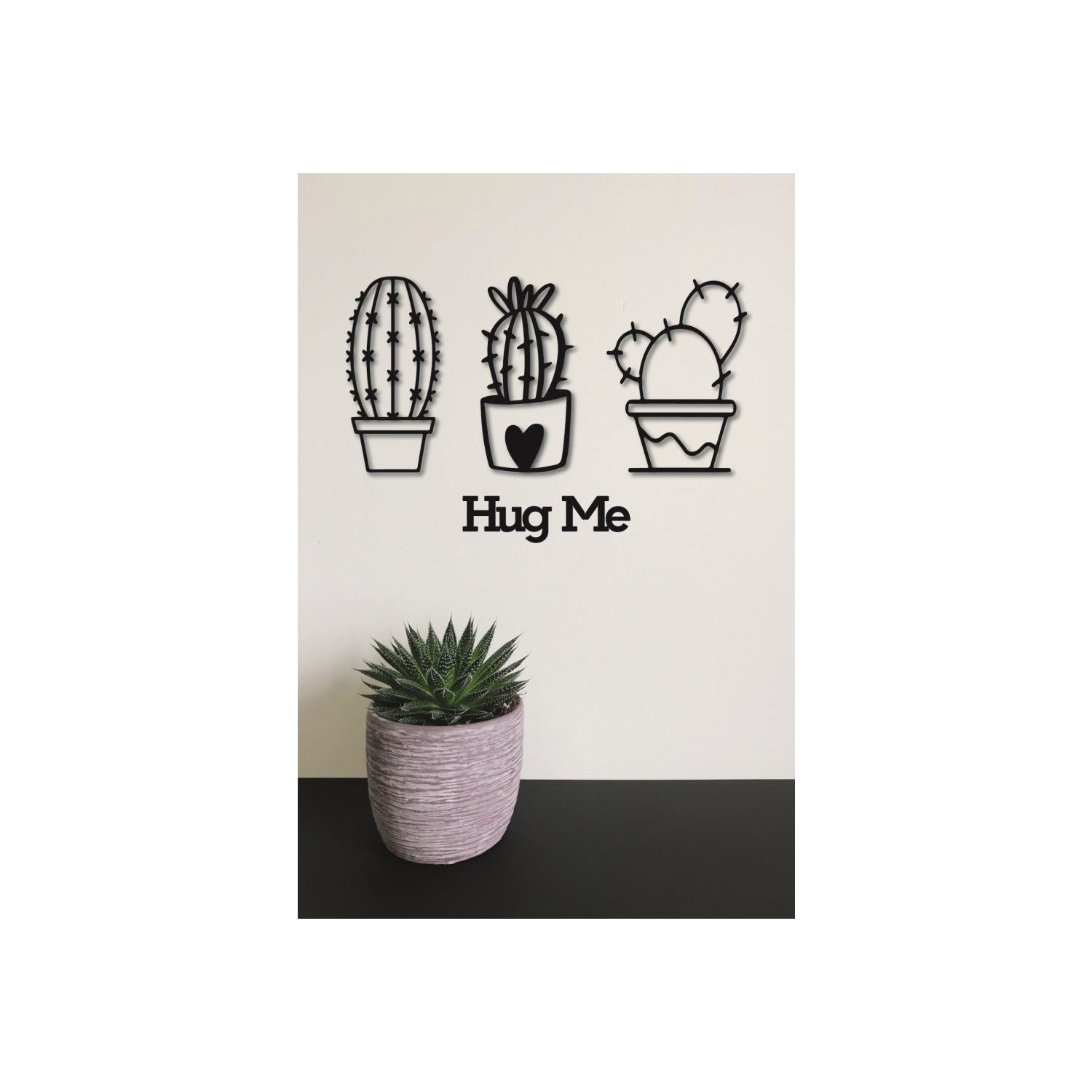 Hellove Kaktüs Duvar Dekoru + Hug Me 3 Lü Kaktüs Duvar Süsü Fiyatı