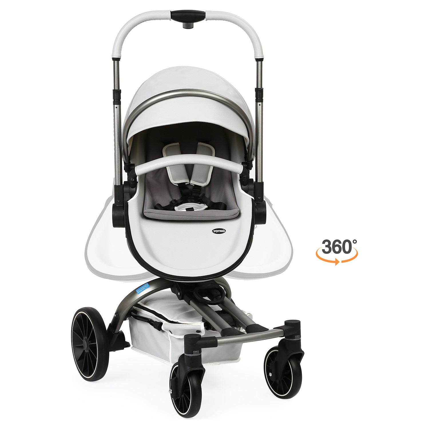 Yoyko Spin 360 Derece Dönebilen Bebek Arabası Gri Kasa Fiyatı