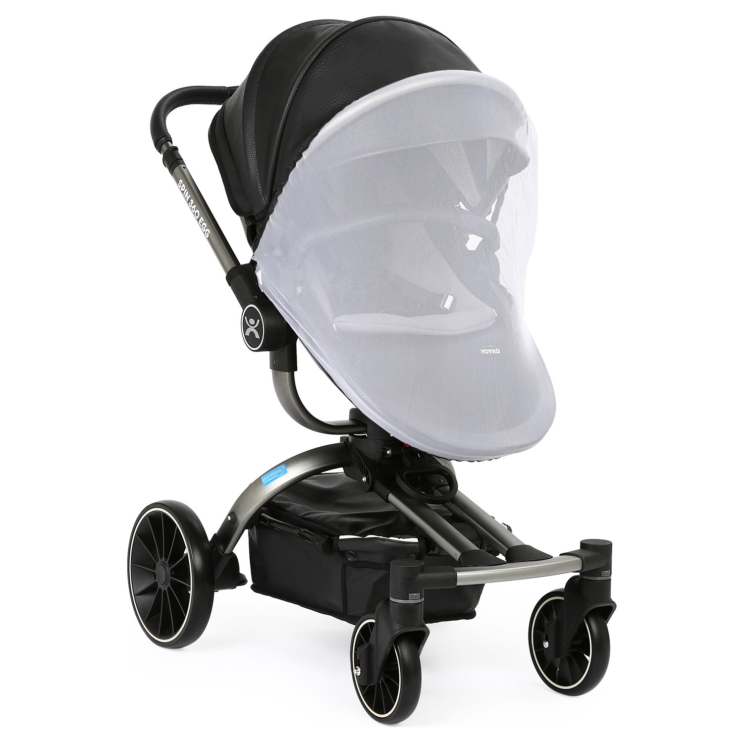 Yoyko Spin 360 Derece Dönebilen Bebek Arabası Siyah Gri