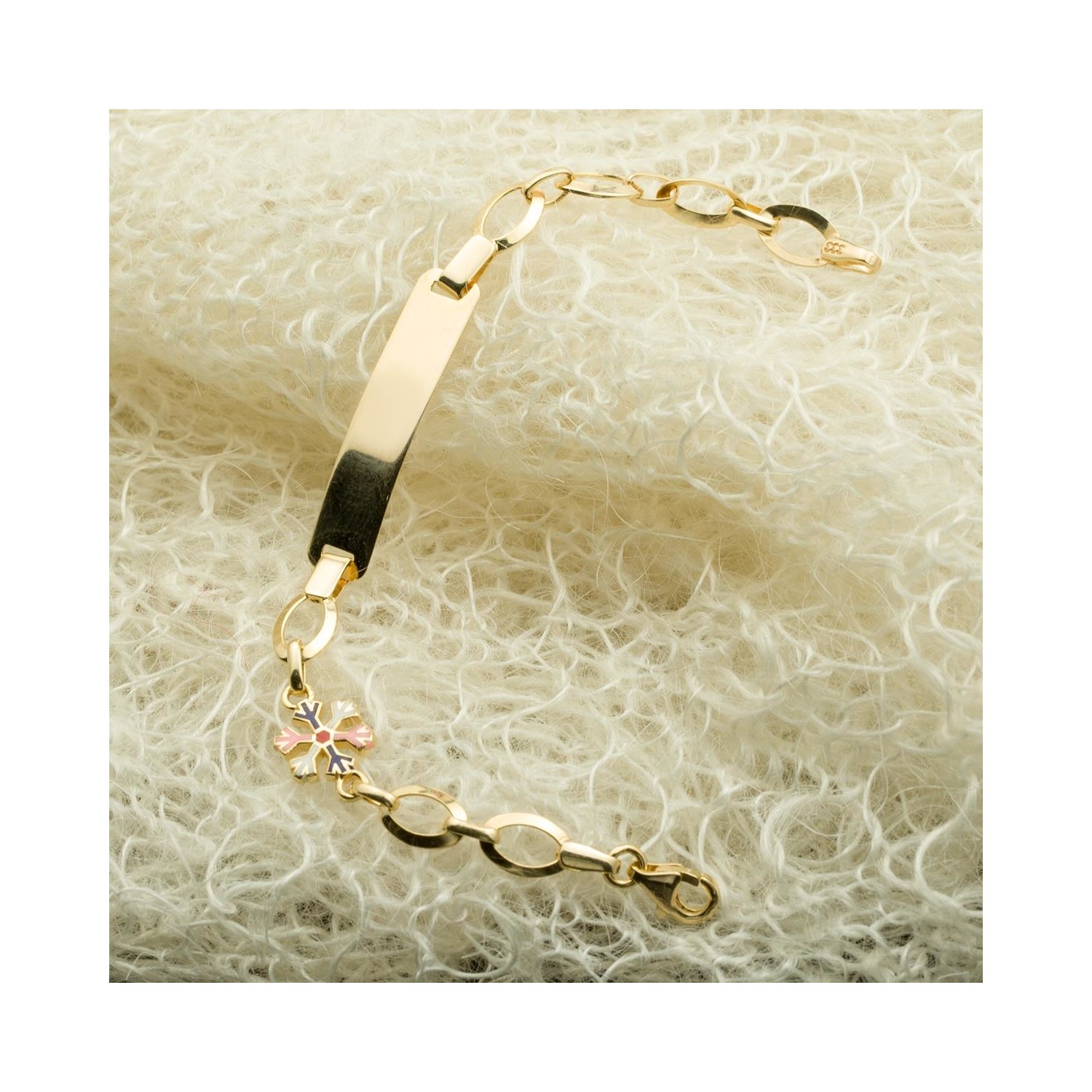 Bilezikci Renkli Kar Taneli Altın Bebek Künyesi Fiyatı Bilezikci Renkli Kar Taneli Altın Bebek Künyesi Fiyatı