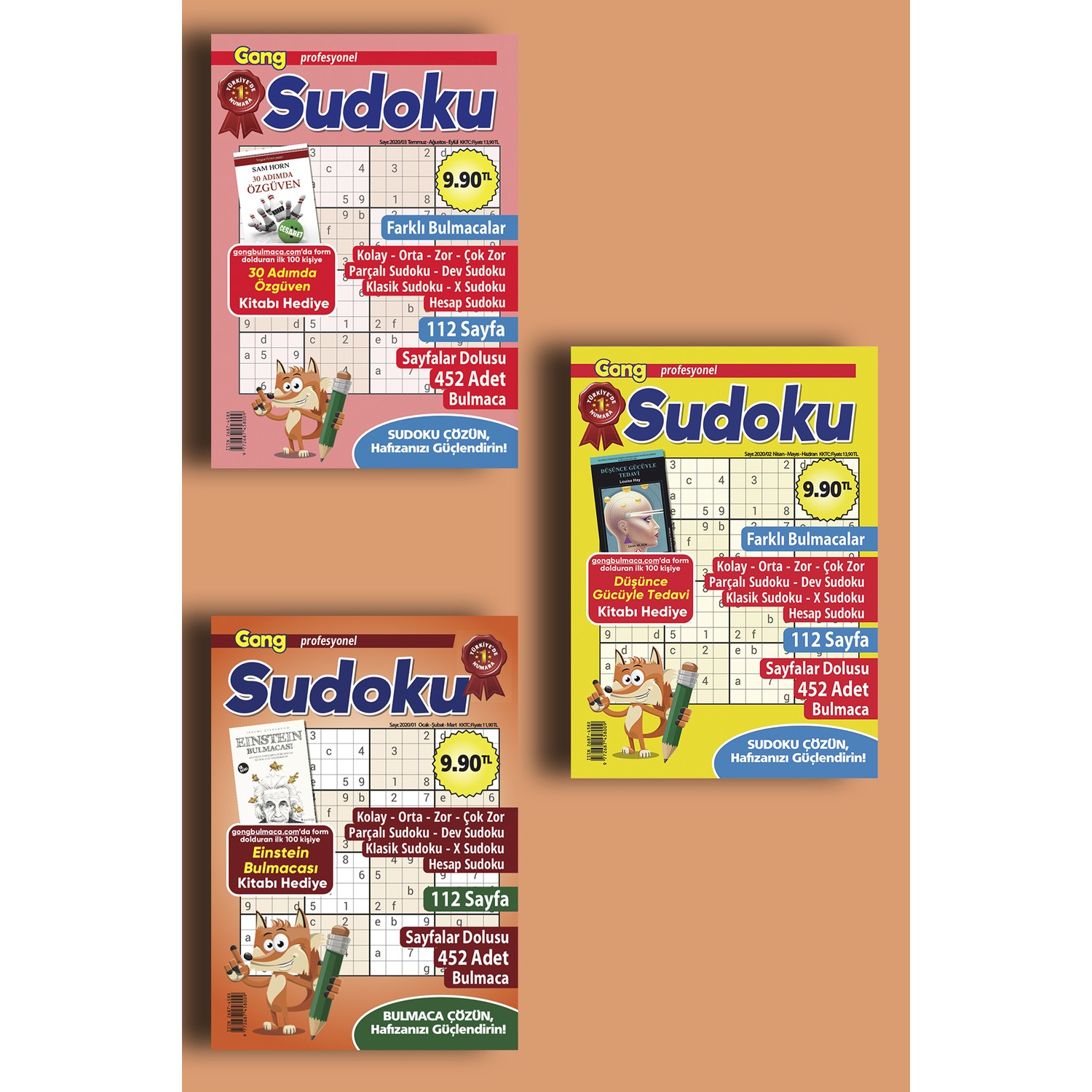Gong Profesyonel Sudoku Set 5 Kitap 2 260 Adet Sudoku Kitab 