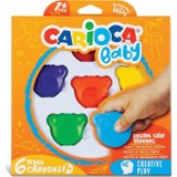 Carioca Carioca Teddy Bebek Crayons 6'Lı +1 Yaş