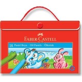 Faber-Castell Plastik Çantalı Tutuculu Pastel Boya 18 Renk