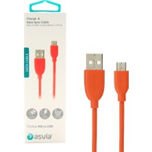 Asvia Micro USB Data ve Şarj Kablosu 150CM