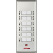 AUDIO 004851 E12 Yan Sıra Çift Butonlu Kısa Zil Paneli 12 Butonlu