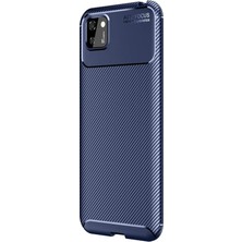 Case Street Huawei Y5P Kılıf Negro Karbon Dizayn Silikon Lacivert