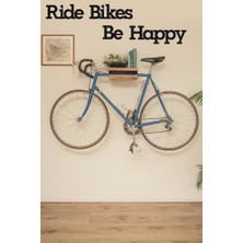 Hellove Ahşap Ride Bikes Be Happy Duvar Yazısı Duvar Süsü Bisiklet Yazısı