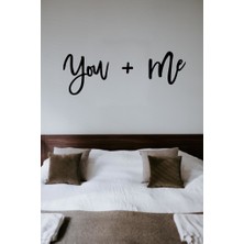 Hellove Dekoratif Ahşap Duvar Tablosu You + Me Duvar Süsü Duvar Tablosu