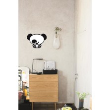 Hellove Sevimli Panda Duvar Tablosu Dekoratif Ahşap Panda Çocuk Odası Süsü