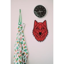 Hellove Dekoratif Ahşap Tablo Kurt Duvar Tablosu Kurt Başı Duvar Süsü