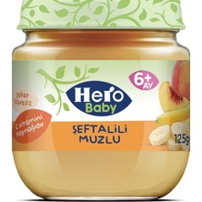 Hero Baby Şeftali ve Muz Püreli Kavanoz Mama 125g