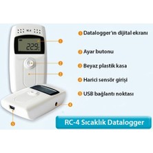 Tekno İstanbul Mini Sıcaklık Kayıt Cihazı Datalogger Rc-4