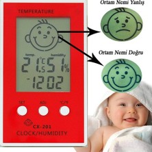 Tekno İstanbul  Çocuklar Için Iç Mekan Termometre ve Nem Ölçer Kırmızı