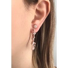 By Barun Tek Kulaklı Şans Küpe - Rose