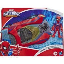 Hasbro Marvel Super Hero Adventures Spider-Man Mega Mini Figür ve Araç  E7932