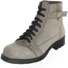 Costo Shoes F783 Gri Yağlı Nubuk Erkek Bot Çizme