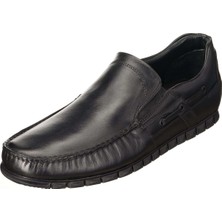 Costo Shoes AG2000 Siyah Deri Rok Kauçuk Taban Rahat Geniş Kalıp