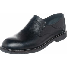 Costo Shoes CS941 Siyah Deri Vip Ayakkabı Kauçuk Taban Rahat Geniş Kalıp
