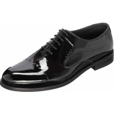 Costo Shoes CS1365 Siyah Rugan Erkek Klasik Ayakkabı Rahat Geniş Kalıp