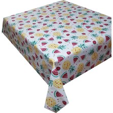 Ekselans Home Meyve Şöleni Desenli Dertsiz Duck Kumaş Mutfak Masa Örtüsü