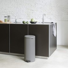 Brabantia Çöp Kutusu 30 Lt Newicon Pedallı Beton Gri