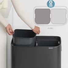 Brabantia Çöp Kutusu 30 + 30 Lt Bo Touch Dokunmatik Kapak Beyaz