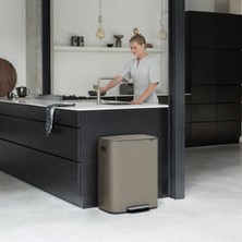 Brabantia Çöp Kutusu Iki Bölmeli 30+30 Lt Bo Pedal Bin Platinium