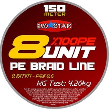 Evostar 8 Unit %100 Pe 8 Kat Örgü Ip Misina Yeşil - 0.10 mm