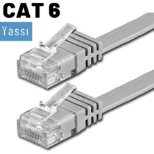 IRENIS CAT6 Yassı Ethernet (Network, LAN) Kablosu, Gri, 50 cm