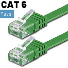 IRENIS CAT6 Yassı Ethernet (Network, LAN) Kablosu, Yeşil, 50 cm