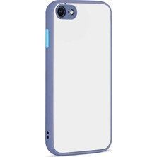Gpack Apple iPhone 7 Kılıf Hux Kamera Korumalı Silikon Lila