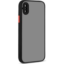 Gpack Apple iPhone Xs Kılıf Hux Kamera Korumalı Silikon Siyah