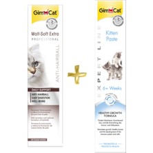 Gimcat Anti-Hairball Malt 100 gr ve Kalsiyum Yavru Kedi Vitamin Macunu 50 gr Karışık Tatlı