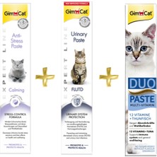 Gimcat Anti-Stress Paste 50 gr + Gimcat Urinary Paste Kedi Macunu 50 gr + Gimcat Duo Paste Tuna Vitamin Paste 50 gr ARDA021