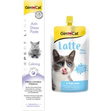 Gimcat Anti-Stress Paste Kedi Macunu 50 gr + Gimcat Milk Latte Calcium Sıvı Kedi Sütü 200 ml ARDA016